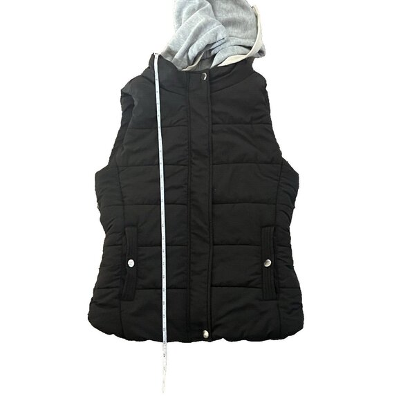 Love Tree Womens Vest Hoodie Puffer Style Quilted Black Size Medium - Picture 4 of 9